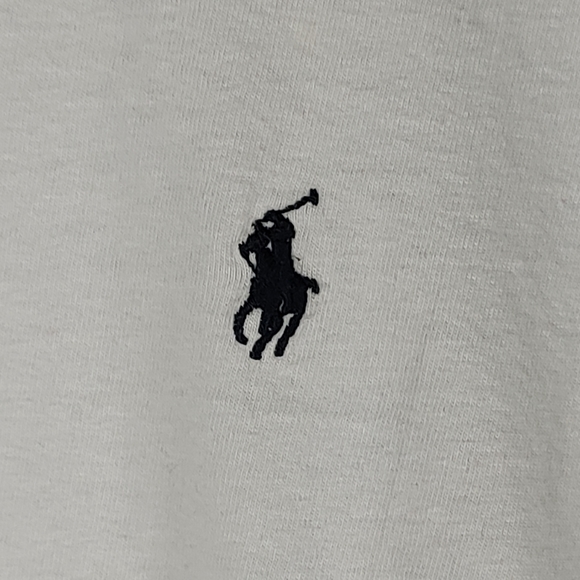 Polo by Ralph Lauren Cotton Crewneck Short Sleeve Shirt, White | L - Picture 2 of 6